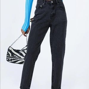 Princesspolly Black straight leg jeans
